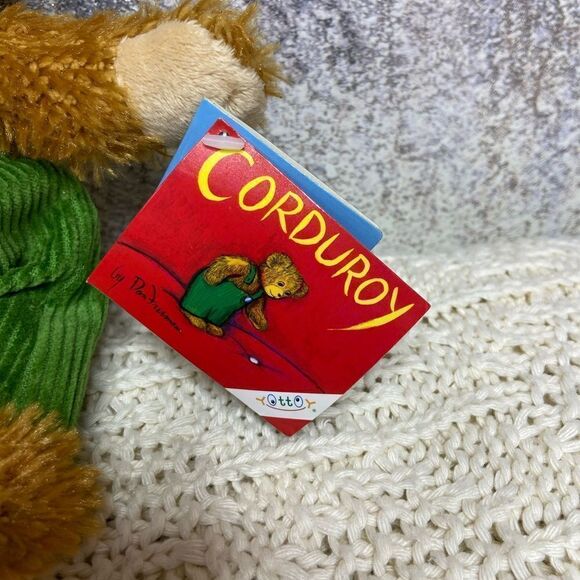 NWT YottoyTeddy Bear 9" Brown Plush Green Corduroy Overalls 2011 Stuffed Animal - Picture 7 of 8